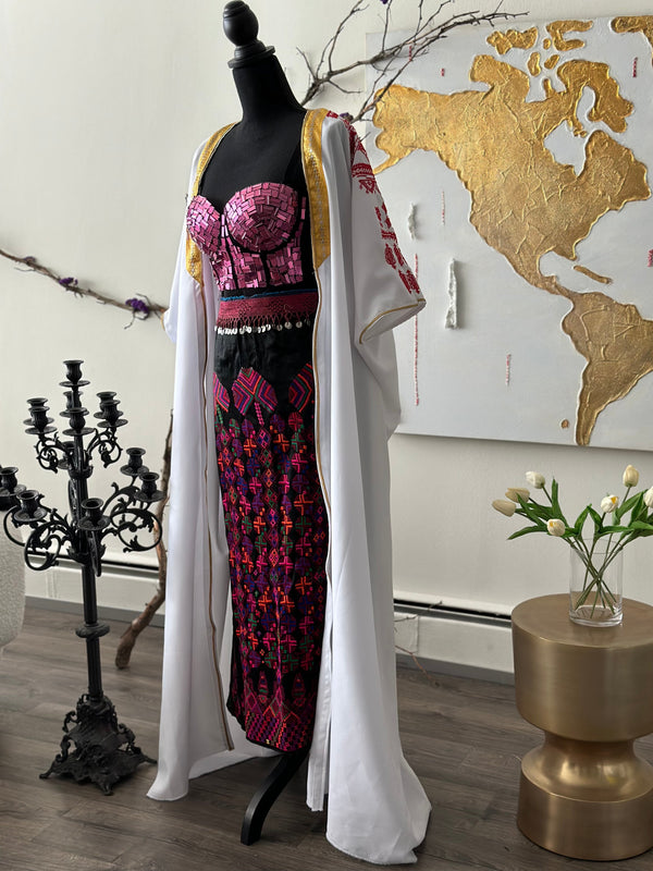 Handcrafted Elegance: Fully Embroidered Skirt