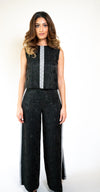 XXB-18  Limited Edition Silk Two-Piece Jumpsuit with Embroidery - H A M A