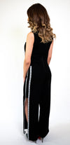 Crepe Two-Piece Jumpsuit with Embroidery #108-18 - H A M A