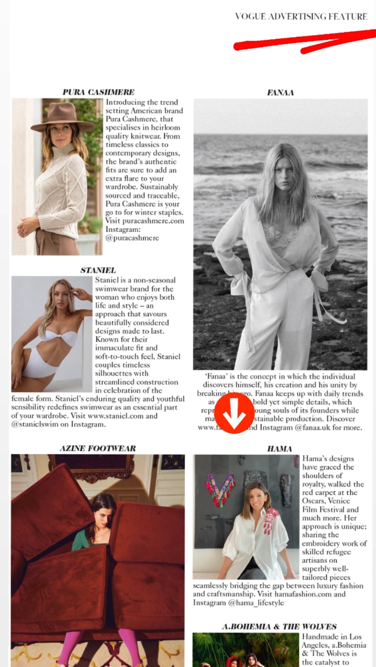 VOGUE BRITISH features HAMA