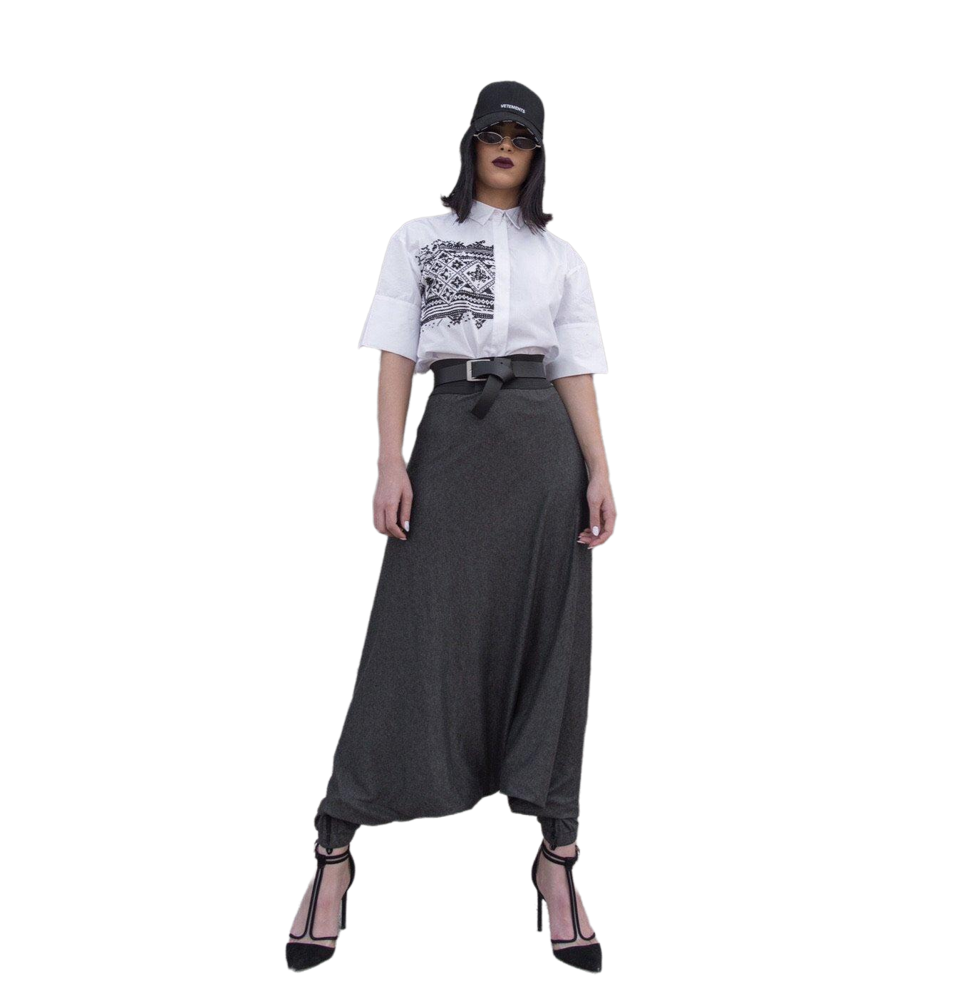 Versatile Three-Button Elephant Pants – Transformable Pant-Skirt