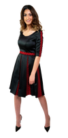 Black Inverted Pleat Dress #106-18