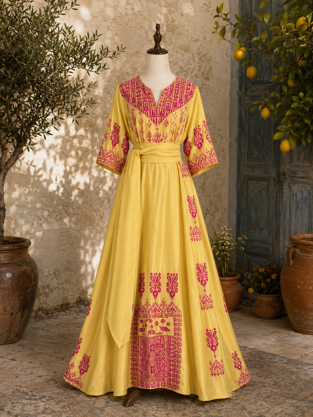 luxury custom embroidered dress designs Lillian Custom Design Couture Flower Girl Communion Dress