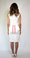 White Two-Piece Peplum Dress #102-18 - H A M A