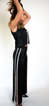 XXB-18  Limited Edition Silk Two-Piece Jumpsuit with Embroidery - H A M A